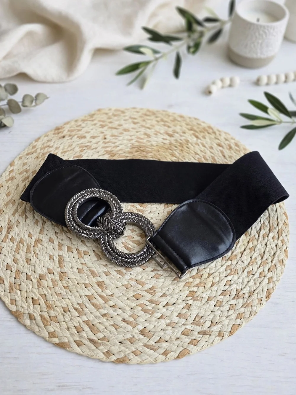 Women's Belt retro vintage Stretchy Cinch Belt 3 Inch Wide